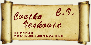 Cvetko Vesković vizit kartica